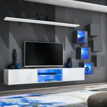 Meblościanka SWITCH SW 21 Biały / Grafit SWITCH GRAFIT / BIAŁY Podstawowe