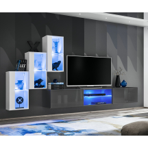 Meblościanka SWITCH SW 22 Biały / Grafit SWITCH GRAFIT / BIAŁY Podstawowe