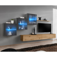 Meblościanka SWITCH SW 20 Grafit / Wotan SWITCH GRAFIT / WOTAN Podstawowe