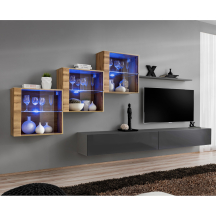 Meblościanka SWITCH SW 20 Wotan / Grafit SWITCH GRAFIT / WOTAN Podstawowe