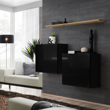 Zestaw dwóch komód SB1 Czarny / Wotan SWITCH CZARNY / WOTAN Podstawowe