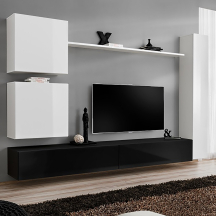 Meblościanka SWITCH SW 8 Biały / Czarny SWITCH CZARNY / BIAŁY Podstawowe