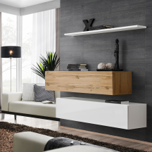 Zestaw dwóch szafek RTV SB2 Wotan / Biały SWITCH BIAŁY / WOTAN Podstawowe