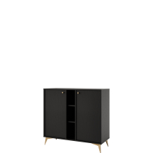 Komoda 822 2F Czarny Grafit TOKYO 1 Podstawowe