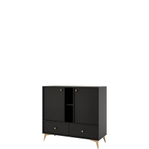 Komoda 825 2F 2SA Czarny Grafit TOKYO 1 Podstawowe