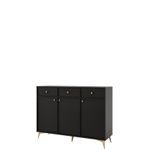 Komoda 827 3F 3SA Czarny Grafit TOKYO 1 Podstawowe