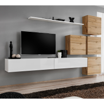 Meblościanka SWITCH SW 9 Biały / Wotan SWITCH BIAŁY / WOTAN Podstawowe