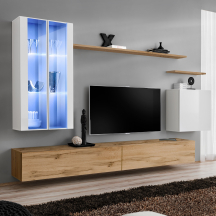 Meblościanka SWITCH SW 12 Biały / Wotan SWITCH BIAŁY / WOTAN Podstawowe