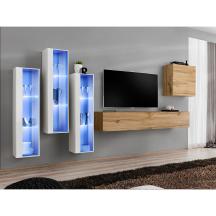 Meblościanka SWITCH SW 13 Biały / Wotan SWITCH BIAŁY / WOTAN Podstawowe