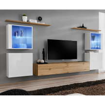 Meblościanka SWITCH SW 14 Biały / Wotan SWITCH BIAŁY / WOTAN Podstawowe