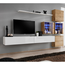 Meblościanka SWITCH SW 19 Biały / Wotan SWITCH BIAŁY / WOTAN Podstawowe