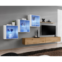 Meblościanka SWITCH SW 20 Biały / Wotan SWITCH BIAŁY / WOTAN Podstawowe