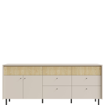 Szeroka komoda MA5 Beż Piaskowy / Dąb Olejowany MALTA Podstawowe