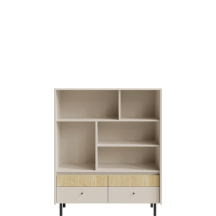 Regał z szufladami MA4 Beż Piaskowy / Dąb Olejowany MALTA Podstawowe