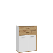 Szafka 2 szuflady 2 drzwi KFLK322-C881 Biały / Dąb Artisan KEFLAVIK Podstawowe