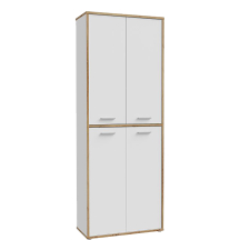 Szafka wysoka 4 drzwi KFLS822-C881 Biały / Dąb Artisan KEFLAVIK Podstawowe