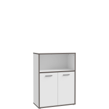 Regał niski z szafką KFLR321-J53 Biały / Szary KEFLAVIK Podstawowe