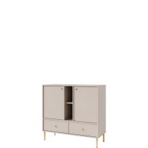 Komoda 825 2F 2SO Beż Piaskowy TOKYO 2 Podstawowe