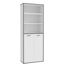 Regał wysoki z szafką KFLR821-J53 Biały / Szary KEFLAVIK Podstawowe