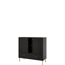 Komoda 825 2F 2SA Czarny Grafit TOKYO 2 Podstawowe
