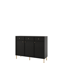 Komoda 827 3F 3SA Czarny Grafit TOKYO 2 Podstawowe