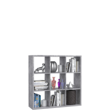 Regał z sześcioma wnękami MXXR331-U39 Beton Jasnoszary NET106 Podstawowe