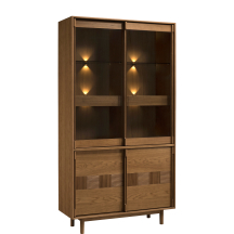 Witryna dwudrzwiowa z oświetleniem CAN.031.13 CANTIERO KARMELOWY DĄB Podstawowe