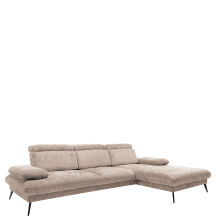 Narożnik z regulowanymi zagłówkami i przesuwnymi oparciami SANTI Lewy Podstawowe