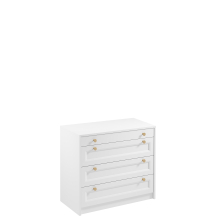 Komoda z szufladami 90 cm K4S Biały Platynowy REL Podstawowe