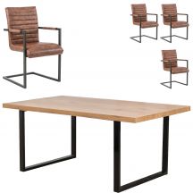 Zestaw stół TORRES + krzesła K-302 Podstawowe (1)