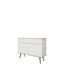 Komoda KSZ107 2 szuflady 2 drzwi Biały Mat ORO Podstawowe (1)