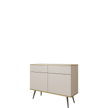 Komoda KSZ107 2 szuflady 2 drzwi Beż Mat ORO Podstawowe (1)