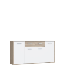 Komoda 2 szuflady 4 szafki NTU241-Q45F Dąb Sonoma / Biały Uni ANTUZA Podstawowe