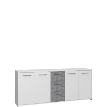 Komoda duża 180 cm FINPILVI01-C291 Beton Jasnoszary / Biały PILVI Podstawowe