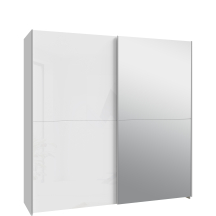 Szafa przesuwna z lustrem 190 cm SHMS42233-C04 Biały / Biały Połysk SCHACH&MATT Podstawowe