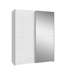 Szafa przesuwna 2-drzwiowa z lustrem SHMS72233-C04 Biały / Biały Połysk SCHACH&MATT Podstawowe