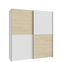 Szafa ubraniowa przesuwna 170 cm SHMS82231-M870 Biały / Dąb Puccini SCHACH&MATT Podstawowe