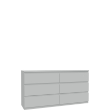 Komoda 6 szuflad EMOK221-U58 Secret Grey EDMORE Podstawowe