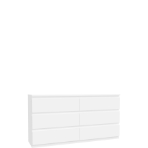 Komoda 6 szuflad EMOK221-120 Biały EDMORE Podstawowe