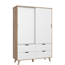 Szafa przesuwna 2 drzwi 4 szuflady VNKS821-C338 VANKKA Podstawowe