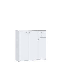 Komoda wysoka 110 cm T2KK10-120 Biały ARCHBOX Podstawowe