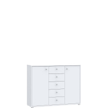 Komoda 5 szuflad 2 drzwi T2KK45-120 Biały NET106 Podstawowe