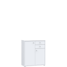 Komoda 2 szuflady 2 drzwi T2KK50-120 Biały ARCHBOX Podstawowe