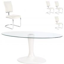 Zestaw stół CORAL + krzesła K-295 Podstawowe (1)