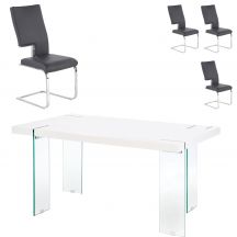 Zestaw stół MILTON + krzesła K-294 Podstawowe (1)