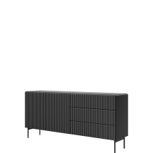 Komoda 2-drzwiowa z szufladami czarna MUTI CZARNY Podstawowe