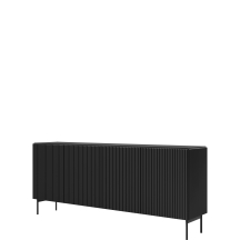 Komoda 195 cm 4-drzwiowa czarna MUTI CZARNY Podstawowe