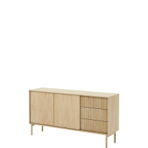 Komoda do salonu z ryflowanym frontem Dąb Cremona TAVO Podstawowe