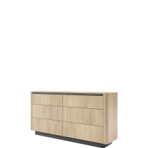 Komoda do salonu Dąb Cremona 6 szuflad TORRO Podstawowe