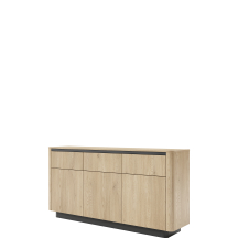 Komoda do salonu Dąb Cremona 3-drzwiowa 3 szuflady TORRO Podstawowe